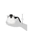 Melitta Glass Coffee/Tea Server with Strainer, 500ml Capacity (4 Cups), Cafelina Series, MJ-9301, Black