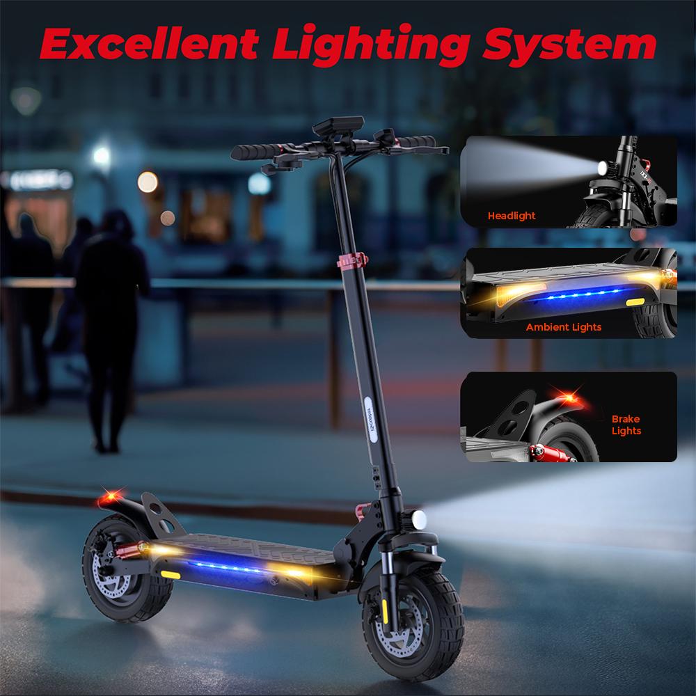 iScooter iX3 Electric Scooter 800W Motor 10Ah 10'' Off-Road Tires Dual Suspension speed 25KM/H 30-40KM Range Adult Electric Scooters