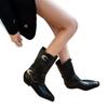 Fashion 2024 High Quality Shoes Female Mid-Calf Women's Boots Elegant Modern Boots Women Buckle Pointed Toe Slip On Low Heel Shoes Women