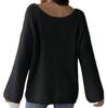 Valentine's Day Heart Embroidery One-Shoulder Pullover Sweater for Women
