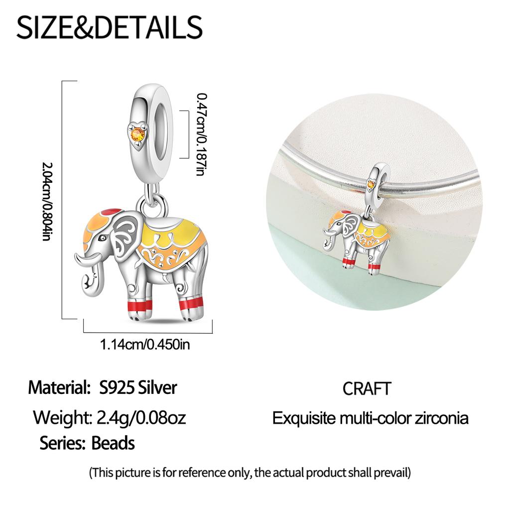 Медь Священный Благоприятный Защитник Слон Серия Подвеска Шарм Бусина Подходит Оригинальный Браслет Для Женщин DIY Ювелирные Изделия