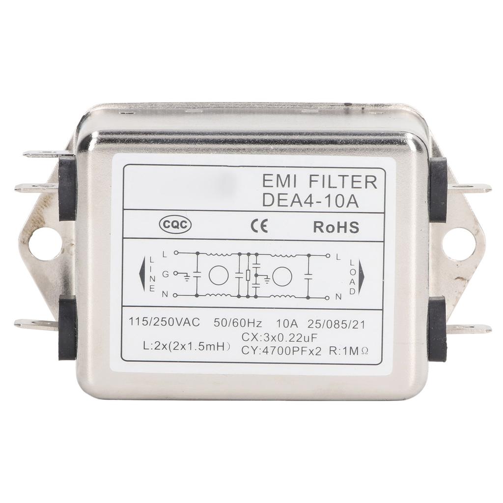 Фильтр электромагнитных помех, подавитель шума, однофазный очиститель звука переменного тока AC115V250V 5060Hz 10A, тип микросхемы
