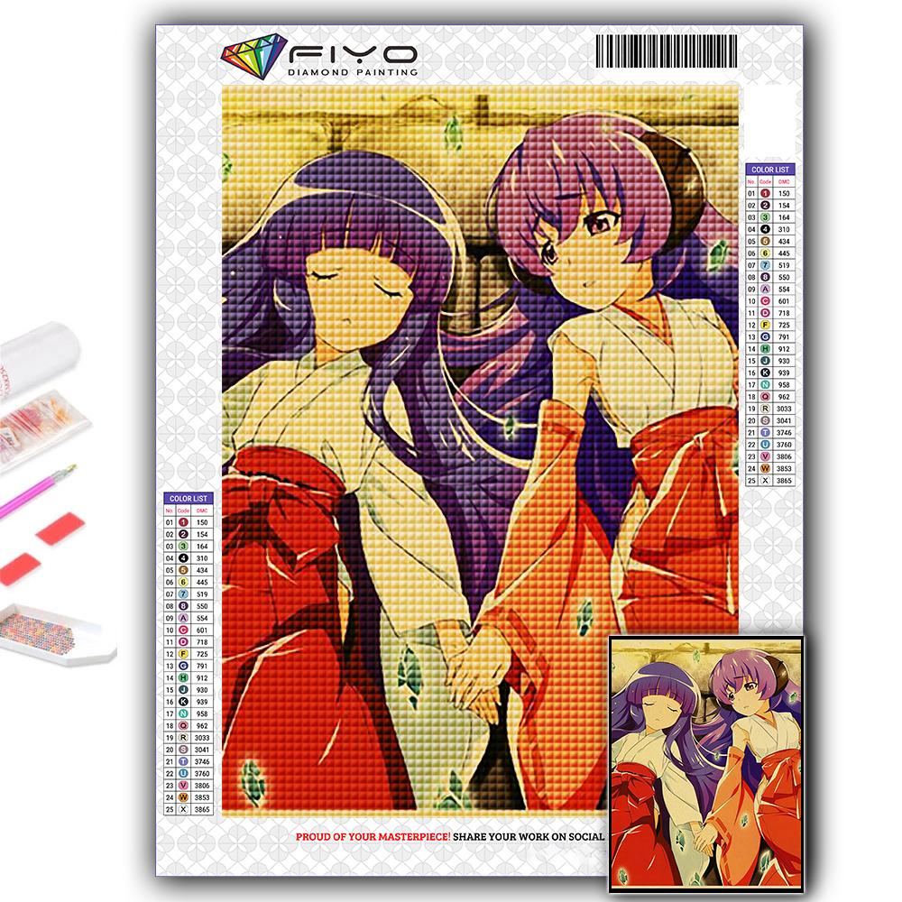 5D Алмазная картина Аниме Когда они плачут Хигураши DIY Алмазная вышивка Горный хрусталь Украшение дома