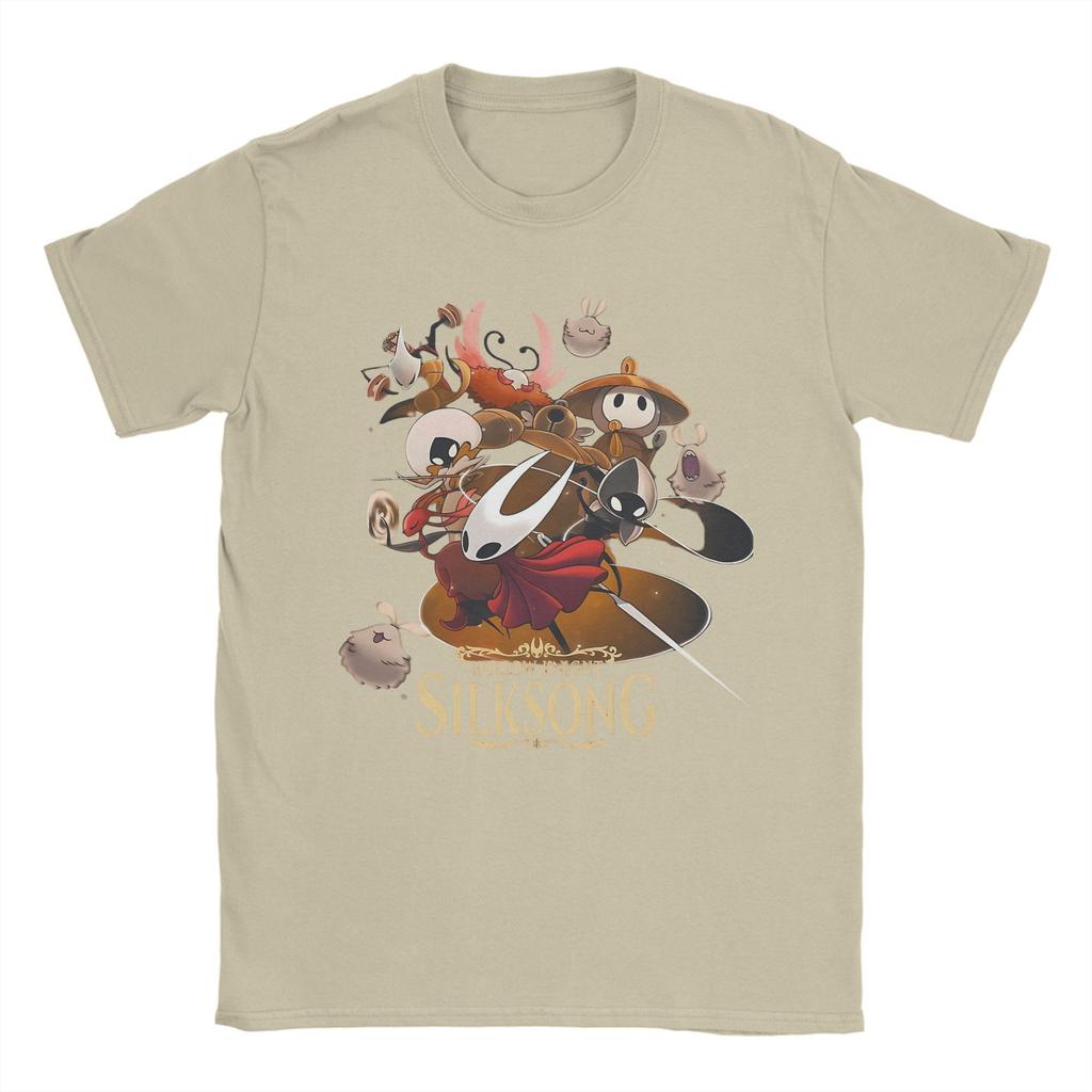 Game Hollow Knight Silksong T-Shirts for Men Creative Pure Cotton Tees O Neck Short Sleeve T Shirts Birthday Gift Clothing