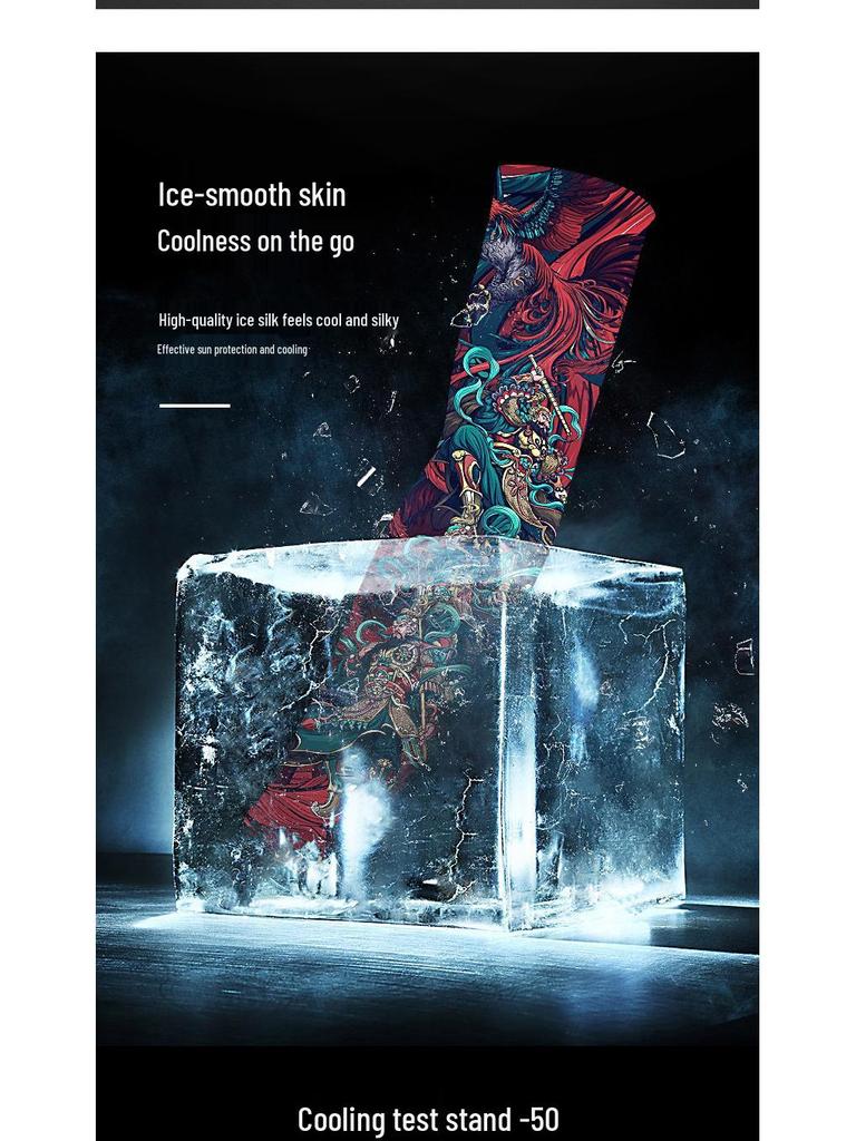 Мужские солнцезащитные рукава из ледяного шелка: Вождение, Велоспорт, Защита татуировок