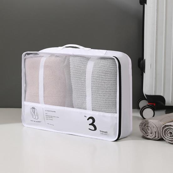 7Pcs Luggage Storage Bag Space-Saving Travel Bag Organizer Set Suitcase Packing Bag for Trips Outdoor