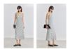 LILY Retro Old Flower Slant Cut Dress for Women