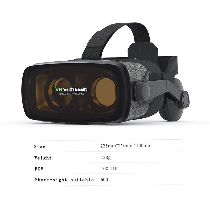 VR 3D очки, Наголовные очки виртуальной реальности VR для захватывающего игрового опыта, Подходят для смартфонов