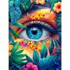 5d DIY Diamond Painting Cross Stitch Abstract Flower Eyes Diamond Embroidery Mosaic Full Round Drill Home Decor Arts