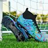 31-46 Children Graffiti Football Boots High-quality Artificial Lawn Socks Outdoor Men's Long Nail Sports Football Boots