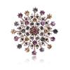High -End Exquisite European And American Original Single Rhinestone Crystal Multi -Color Large Flower Brooch Clothing Accessories