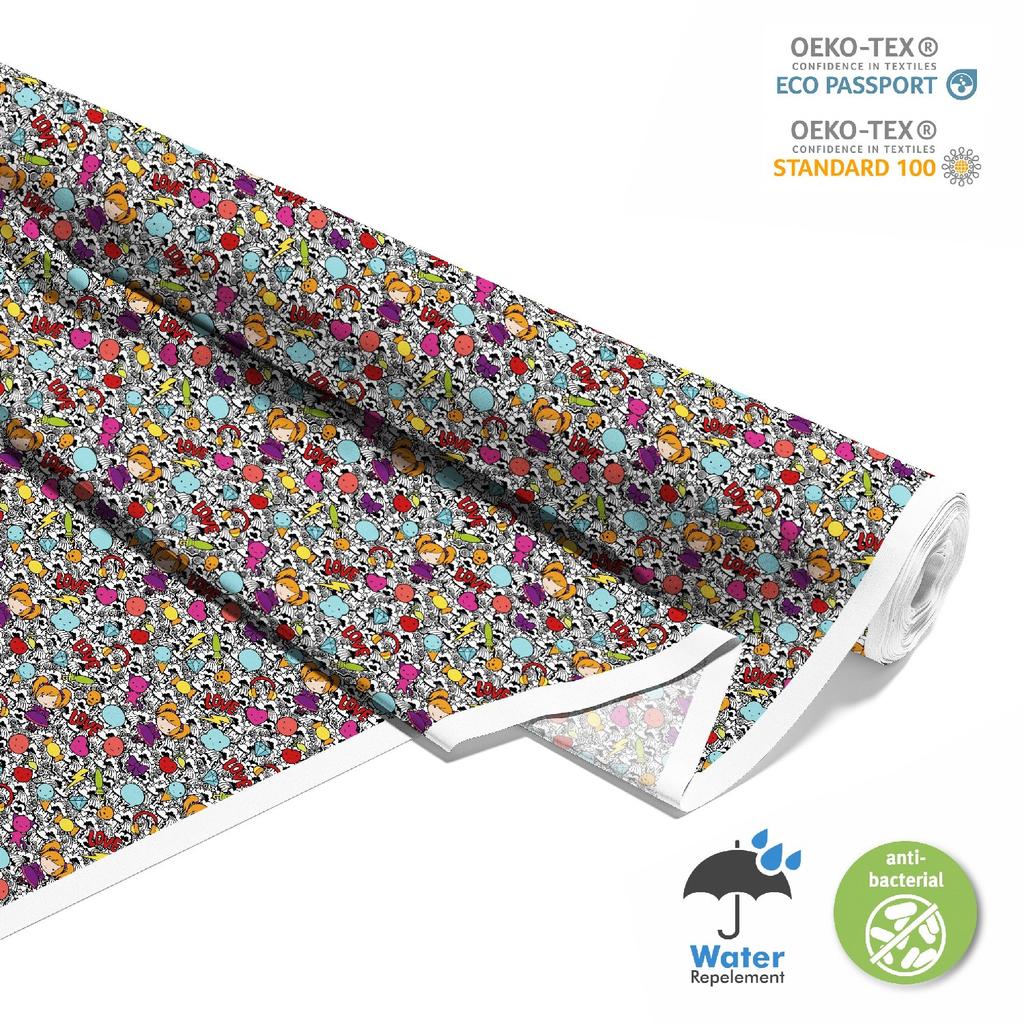 Outdoor Dekostoffe Oxford - Motiv Mädchen