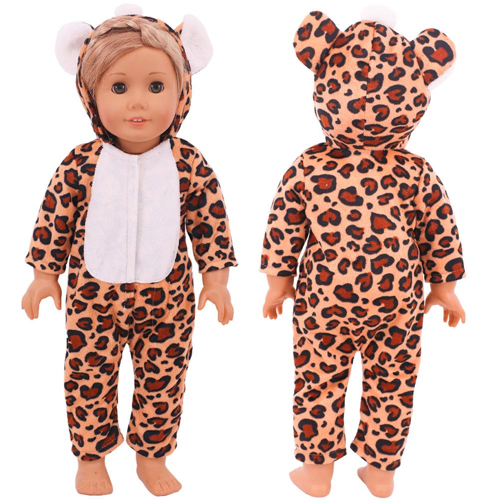 18-Inch American Doll Clothes: Cute Animal Hooded Robe Pajamas (43cm)
