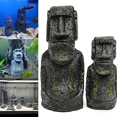 Аквариумный аквариум, украшение из смолы, статуя-симуляция острова Пасхи, персонализированный праздничный сюрприз, подарок, украшение для дома