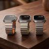 Металлический титановый ремешок для Apple Watch Ultra 3 11 10 9 8 7 SE 6 Жидкий силиконовый магнитный ремешок для iWatch 42мм 44мм 45мм 46мм 49мм