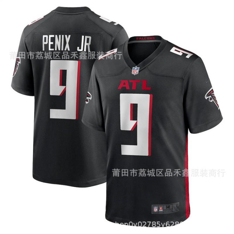 Mens Atlanta Falcons NFL Football Jersey Custom Number 5 London 9 Penix Jr 3 Cotton Blend Sports Fan Apparel
