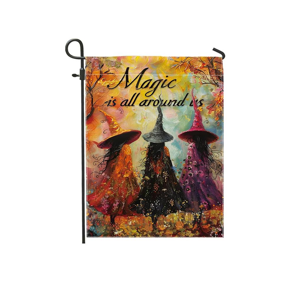 Флаг для сада на Хэллоуин 11,8x1,7,7 дюйма вертикальный двухсторонний сезонный декор двора для использования на открытом воздухе