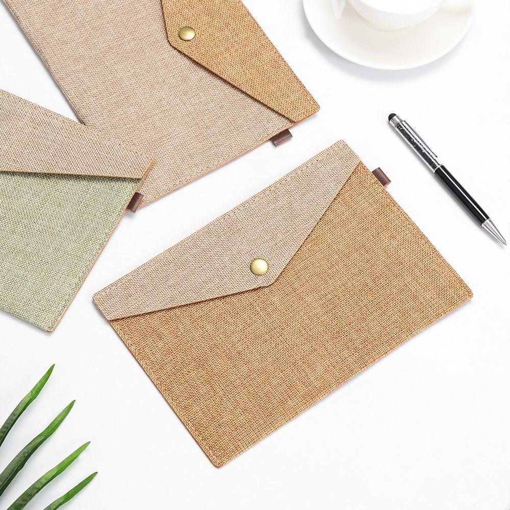 Cases Home Imitation Linen Canvas School File Bags File Envelopes Folders Organizers File Folders