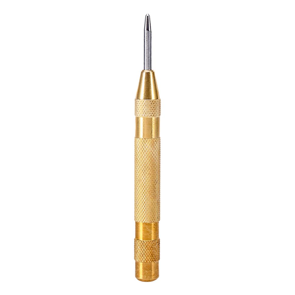 SemiAutomatic Center Punch Tool with HSS Tip Spring Loaded Brass Body