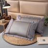 ice rattan, square corner silver