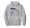 WILSON Nutrition Facts Funny Name Definition Graphic Hoodie
