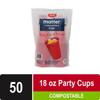 Eco-Friendly Compostable Disposable Cups 18oz BPI Certified Plant-Based Biodegradable Leak Resistant Sustainable Party Supplies