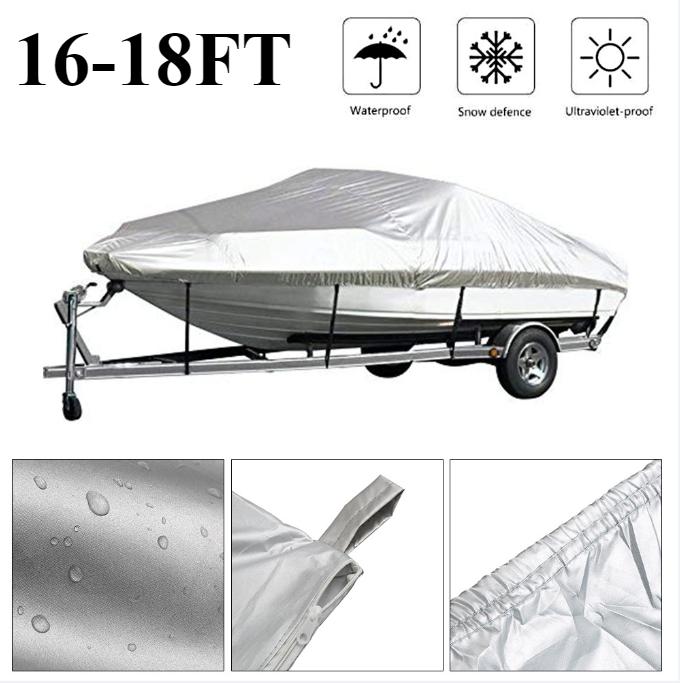 Чехол для яхты, лодки, водонепроницаемый, 11-22 футов, чехол для лодки Barco, устойчивый к ультрафиолетовому излучению, прочный, 210D, морской, прицепной, парусиновый, аксессуары для лодок