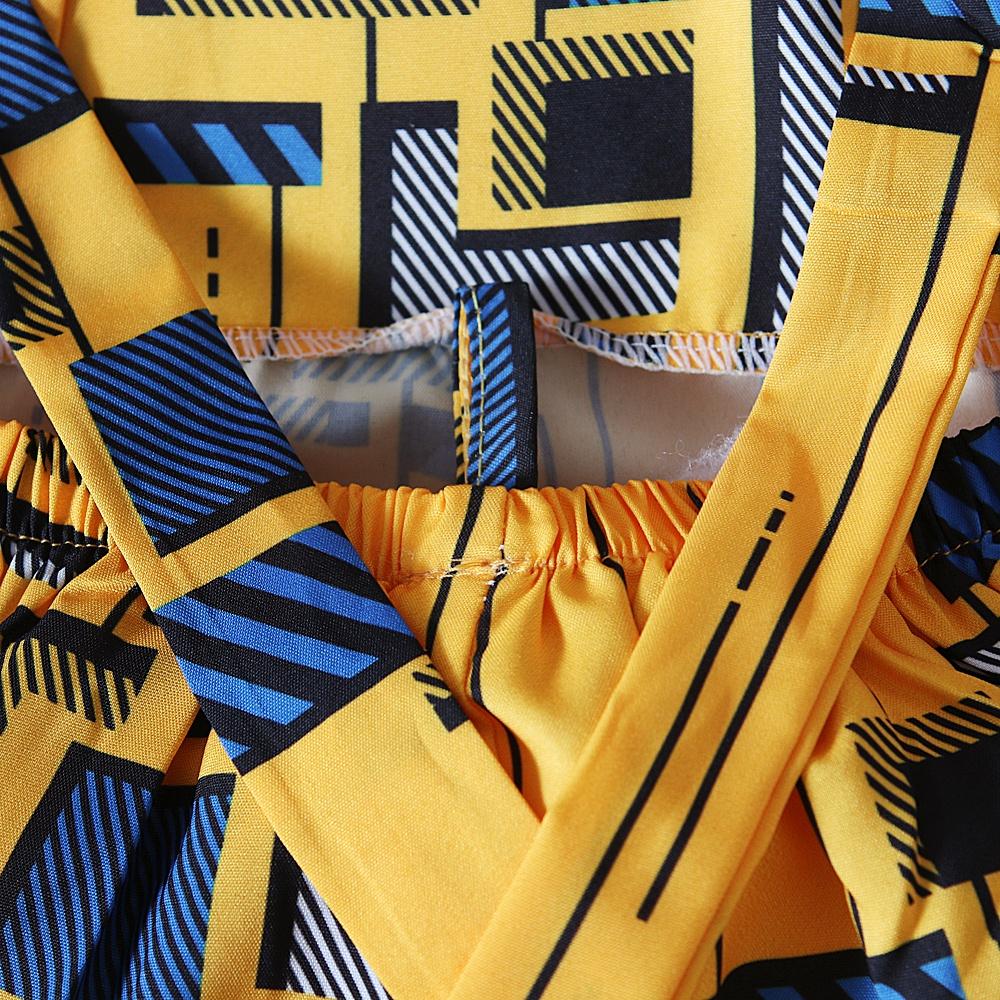 Одежда для маленьких девочек, комбинезон с рюшами и рукавами в африканском стиле бохо, одежда для детей 1-5 лет