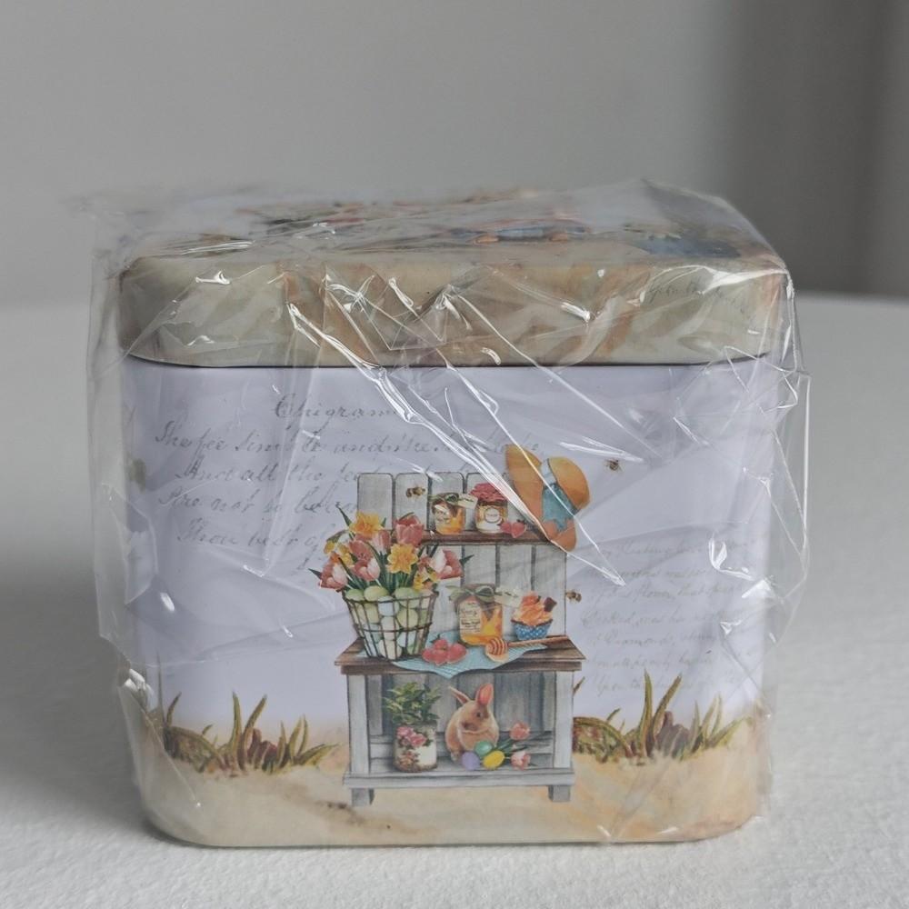 Empty Box Easter Gifts Box Square Shape Easter Egg Box Rabbit Tin Storage Box  Easter Party