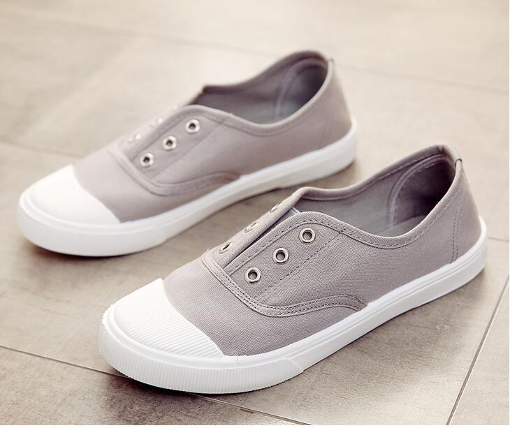 Leisure Shoes for Women Sneaker Fashion Four Seasons Breathable Slip-ON Athletic Low Help Women's Canvas Board Shoes