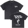 Washed Vintage My Chemical Romance Double Sided Print T Shirt Men Women Casual Oversized Tshirts Man Punk Emo Rock Tops Tshirt