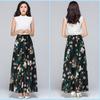 Женская летняя шифоновая юбка, длинная юбка больших размеров, богемная цветочная большая распашная женская пляжная юбка, длинная юбка, юбка трапециевидной формы