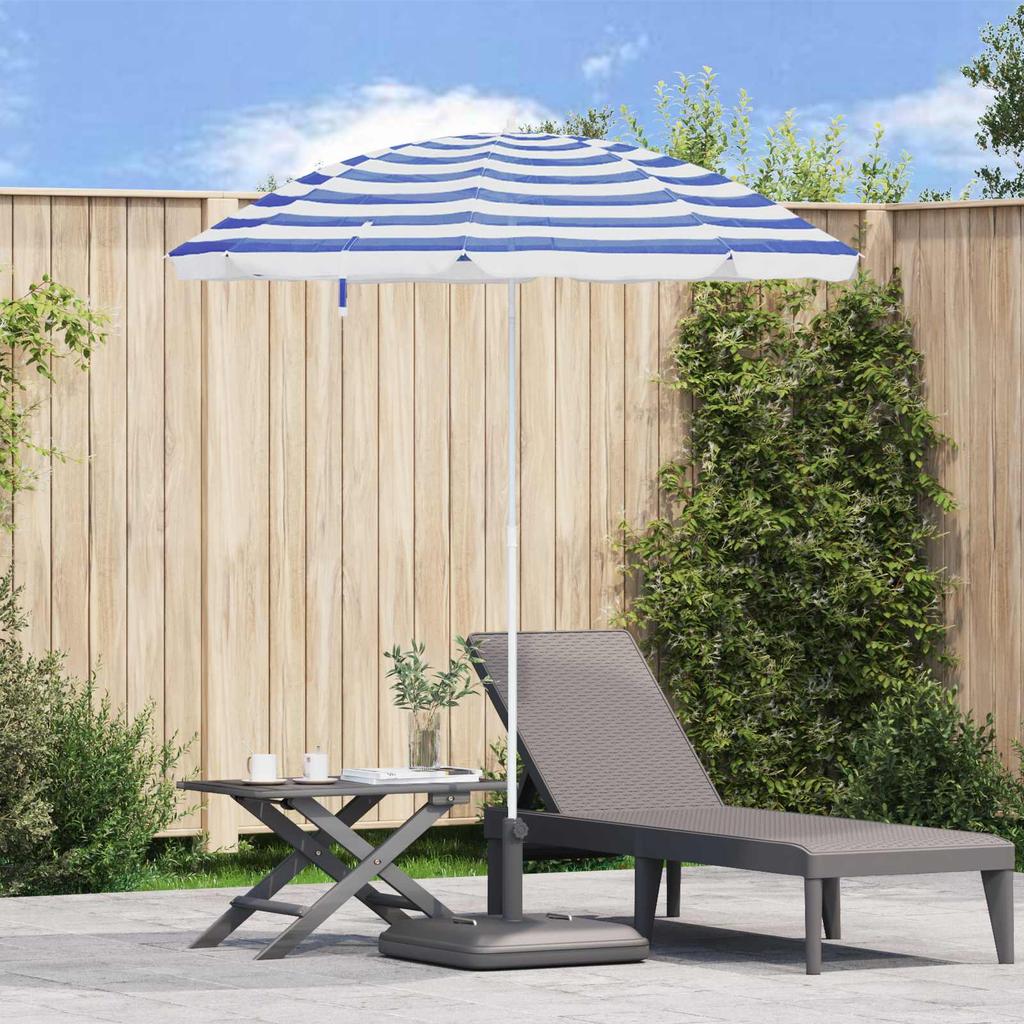 Garden Sun Umbrella 170T Polyester Blue and White