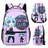Мультяшные K-pop Молодежные Школьные Сумки Унисекс Gacha Life Клубные Дорожные Сумки 3D Печать Оксфорд Водонепроницаемые Рюкзаки на Плечо для Ноутбуков