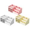 Desk Makeup Organizer with Drawer Multi Compartments Pen Pencil Card Storage Holder Cosmetic Stationery Storage Box Office Supplies