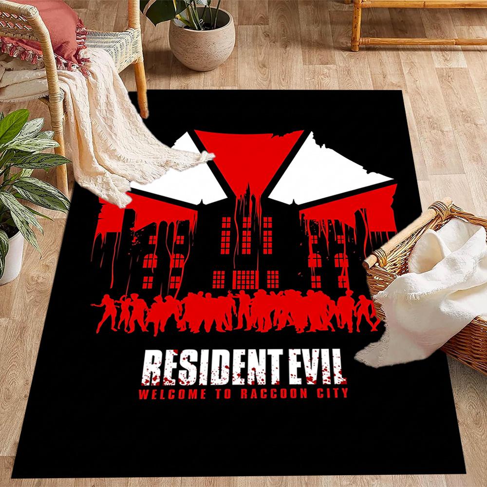 Resident Evil: Umbrella Horror Carpet Design for Dormitory Kitchen Playrooms Balcony Antislip Carpet Decorate Offices Gift for Festivals
