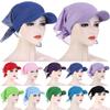 Outdoor Head Scarf Turban Caps Sun Visor with Hijab Durag Brim Cap Beach Vacation