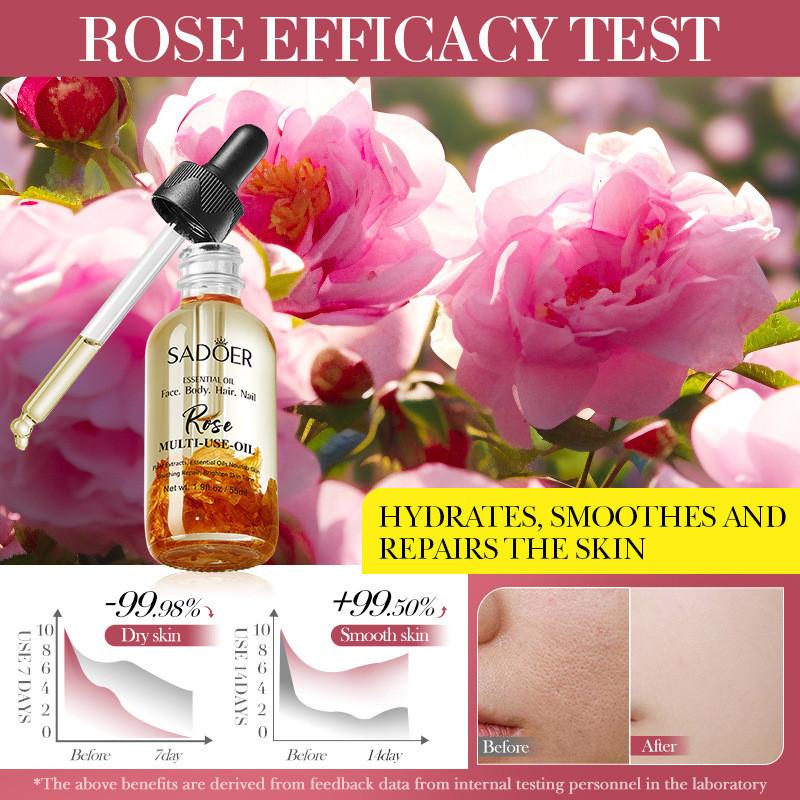 Sadoer 55ml Rose Dry Flower Multi-effect Massage Oil For Nourishing Skin And Body