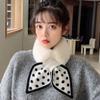 1PC Soft Shawl Outdoor Windproof Winter Warm Cold-proof Plush Scarves Super Soft Furry Scarf Faux Fur Polka Dot