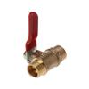0.6cm Bsp Messing Ball für Ventil Doppelt Richtung Rohr Fitting mit Rot Hebel
