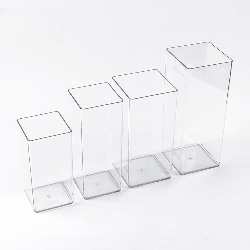 Transparent Square Acrylic Flower Vase