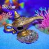 Aladdin's Magic Lamp Fish Tank Decoration: Creative Resin Aquarium and Pet Climbing Accent