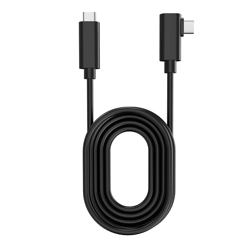 Black 16ft 5m Long Type C Link Cable Fast Charging 90 Degree Link Data Cable for VR Headset and Mobile Phone
