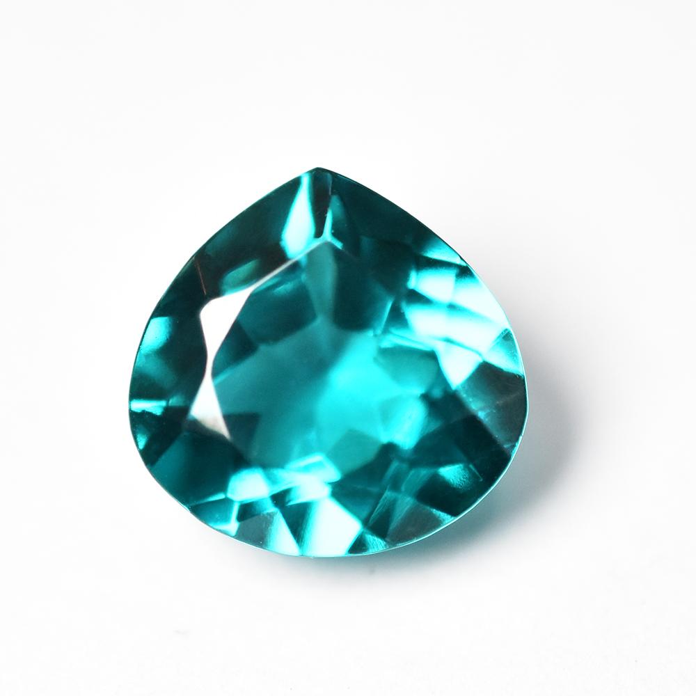 7.65 Ct Natural Bluish Green Sapphire Pear Rare Certified Loose Gemstone