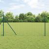 VidaXL Euro Fence with 13 Posts 1x25 M Galvanized Steel Green 3350334