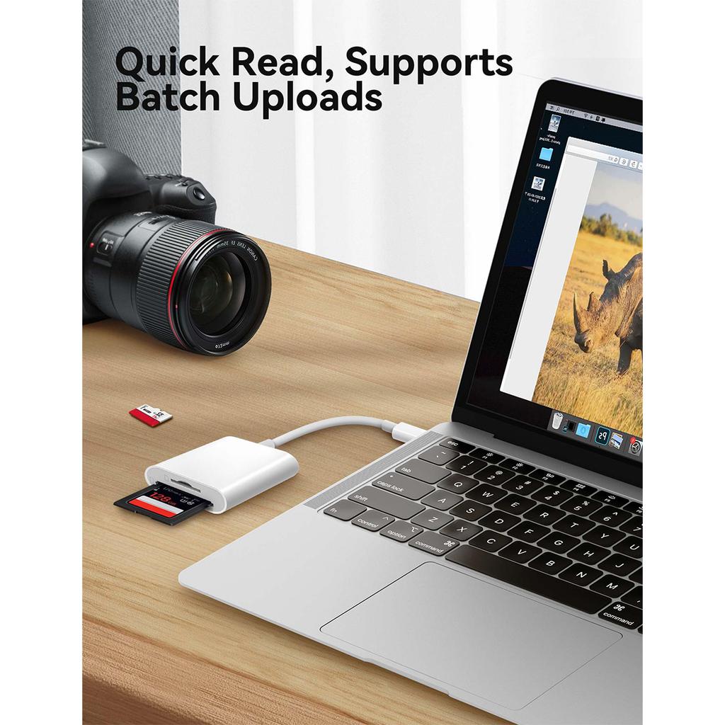 2-in-1 USB Type C Card Reader To SD TF OTG Card Reader Camera Memory Converter for iPhone 16 15 Pro Max Plus Huawei Xiaomi