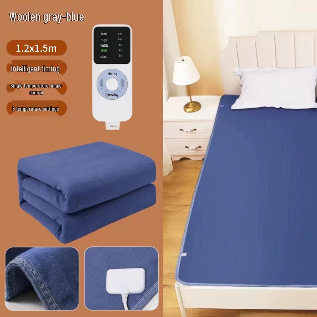 Dual-Control Electric Heated Blanket for Straw Mats, Double or Triple Size, Energy-Efficient, Leak-Proof Mattress.