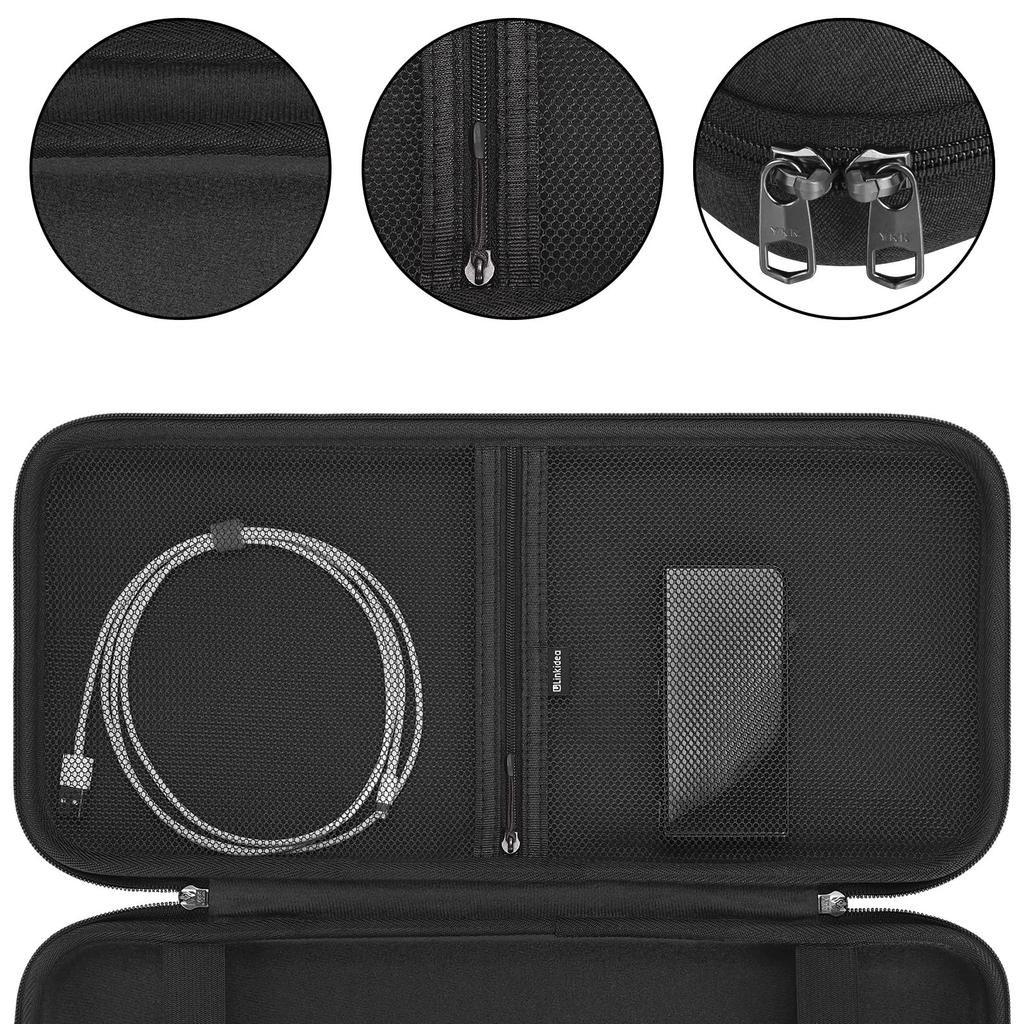 Linkidea Hard Travel Case Compatible with TKL Tenkeyless Computer Keyboard Carrying Case Protective Storage Box Bag Wireless/Wired Keyboards, 87-Key