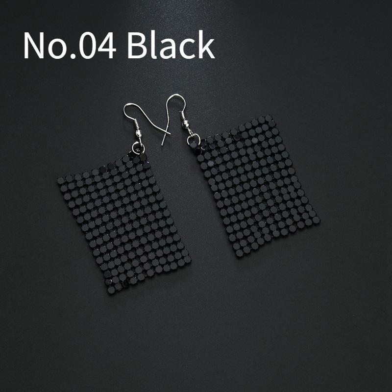 Новые трансграничные серьги с блестками, европейские и американские серьги с разноцветной сеткой и блестками, модные персонализированные украшения для женщин