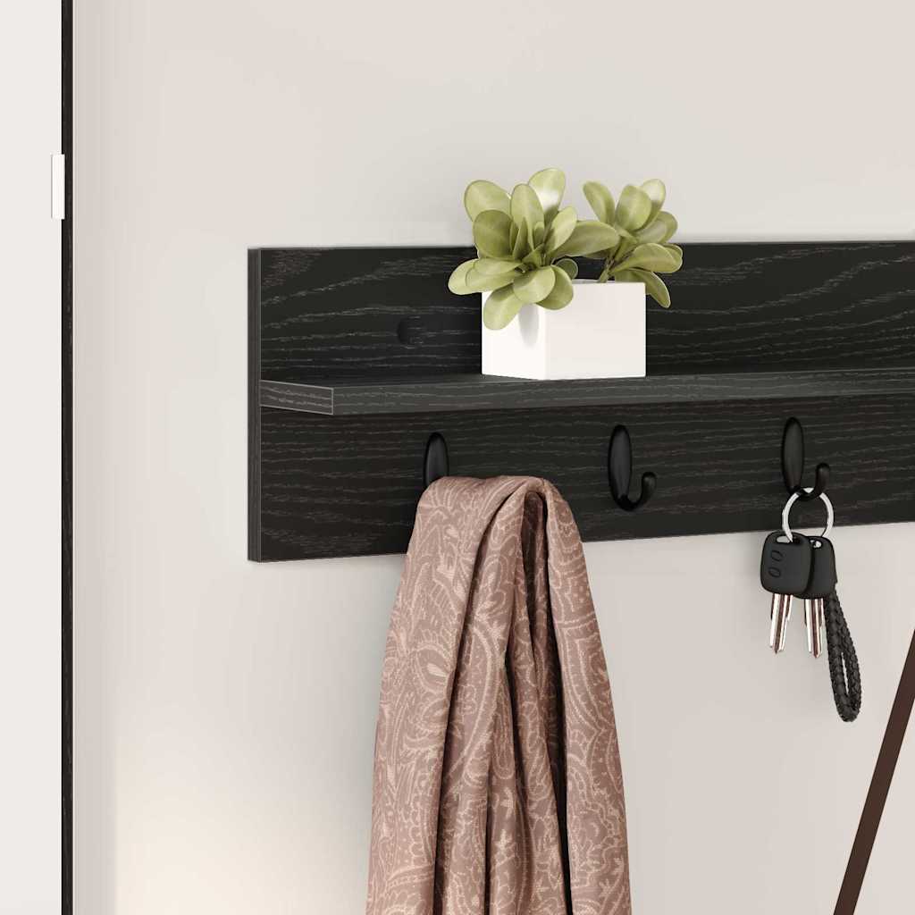 Wall Mounted Nightstand Wall Bracket Black Oak Look